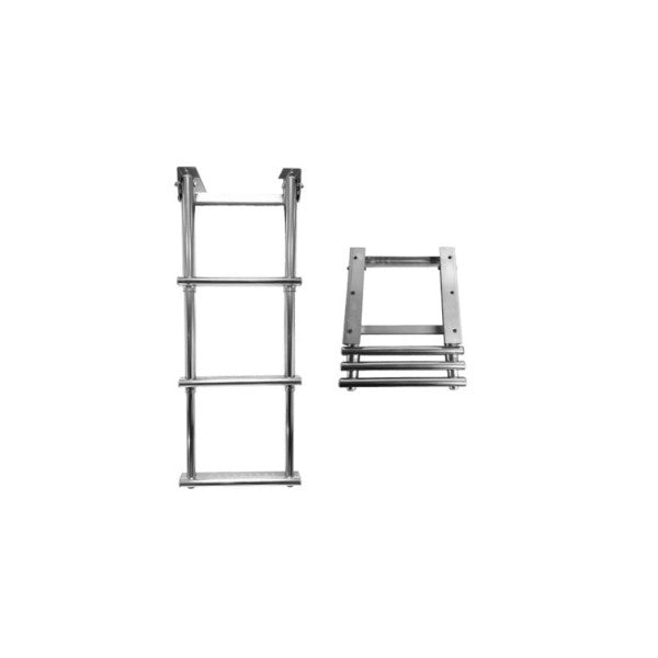 Allpa scala telescopica a 3 gradini in acciaio inox 690 mm - 494020