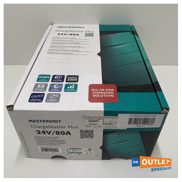 Mastervolt ChargeMaster Plus 24V | 80 Ampeeria | 2 lähtöä akkulaturi - 44320805
