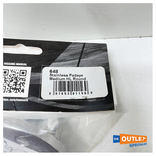 Harken 648 високопродуктивне вічко 76 мм з нержавіючої сталі