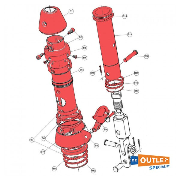 Рідше Furlex 400S нижній поворотний 12 мм - 539-151-02