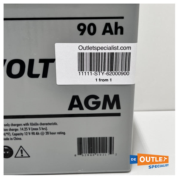 Bezobsługowy akumulator AGM Mastervolt 12V - 90 Ah - 62000900