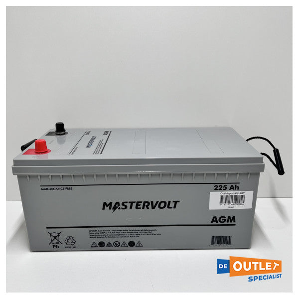 بطارية Mastervolt AGM لا تحتاج إلى صيانة 12 فولت - 225 أمبير رمادي - 62002250