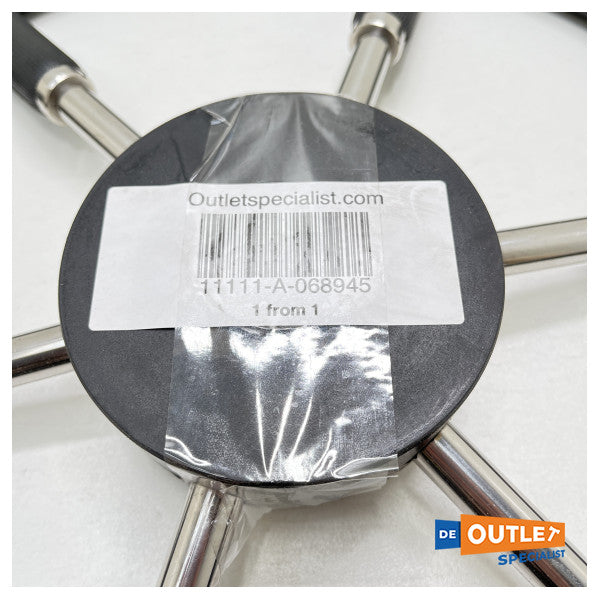 Volante in plastica Allpa tipo 9 nero a 6 razze in acciaio inox 45 cm - 068945