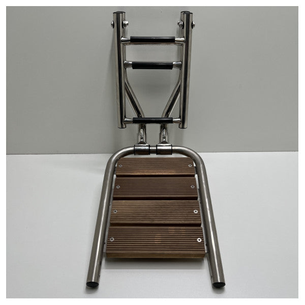 Плавальна платформа Lalizas 210 мм з нержавіючої сталі з 3-ступінчастою драбиною для плавання - 6955-210