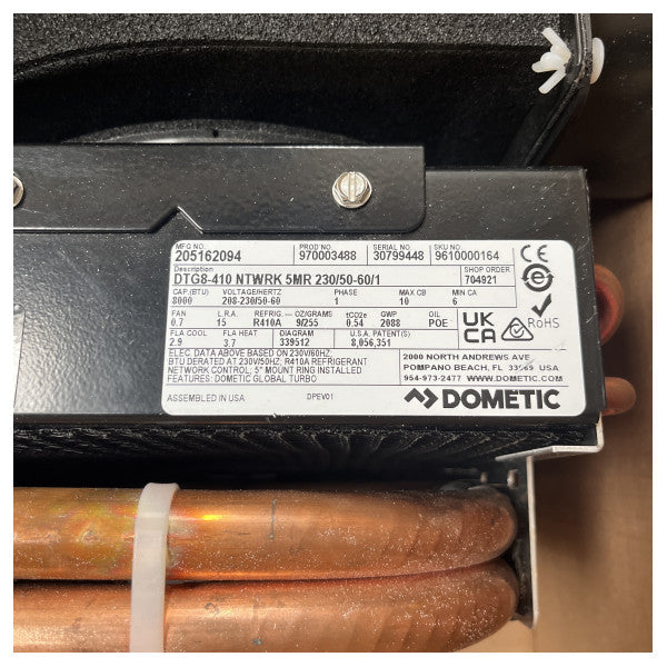 Dometic DTG -8 8000 BTU Self Cated Marine Aircon Unit - 9610000164