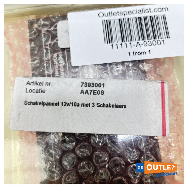 Max Power 3 -Witch Light Panel 10A - 12V - 93001