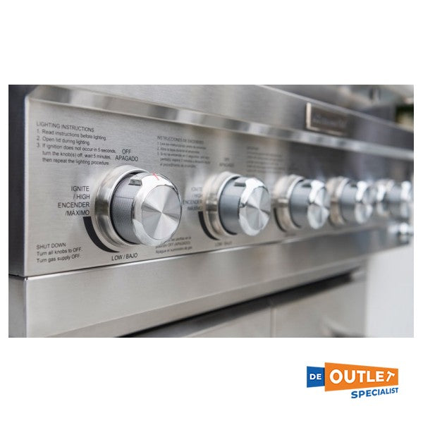 KitchenAid 4 gözlü paslanmaz çelik gazlı barbekü 90 cm 740-0781