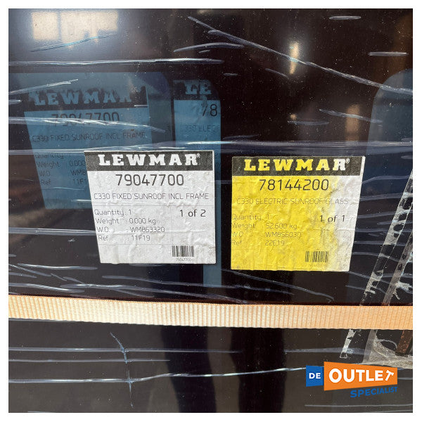 Sunroof tal-Ħġieġ Lewmar iffissat bil-qafas 234 x 123 cm - 79047700