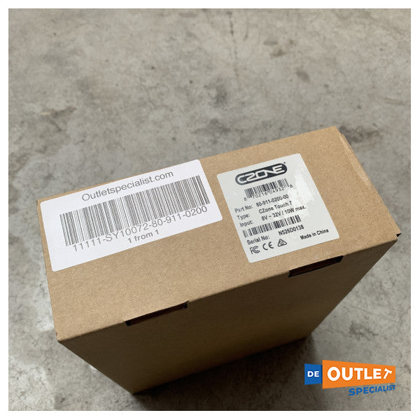 شاشة تحكم Czone Touch مقاس 7 بوصة تعمل باللمس 12/24 فولت - 80-911-0200-00