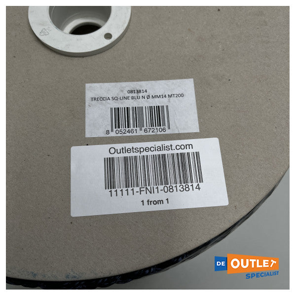 Roll Square Line Polyester Landvast 14 mm azul 200 metros - 0813814