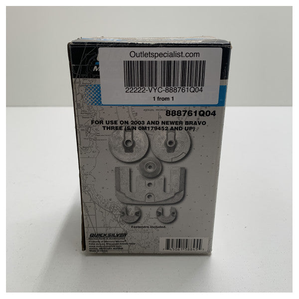 クイックシルバー 888761Q04 マークルーザーブラボーIII用アノードキット