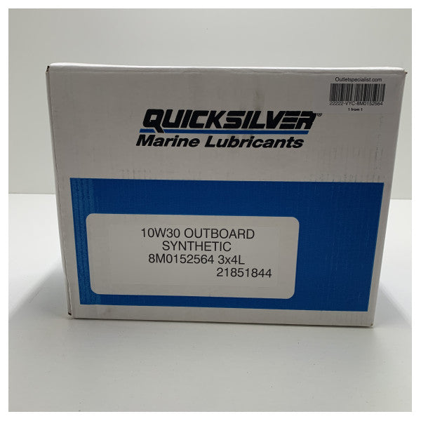 Óleo de motor sintético Mercury Quicksilver SAE 10W-30 3x 4L - 8M0152564