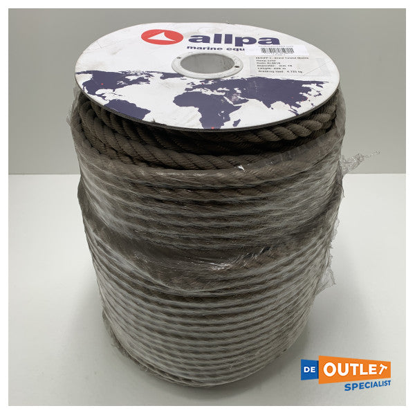 Rull allpa 3 -strengt linje 18 mm polypropolen 220 m brun - AL0818