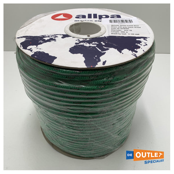 Roll Allpa Allcord 10 mm Double braided line 10 mm - 200 m green