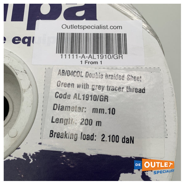 Rulla Allpa Allcord 10 mm kaksinkertainen punottu siima 10 mm - 200 m vihreä