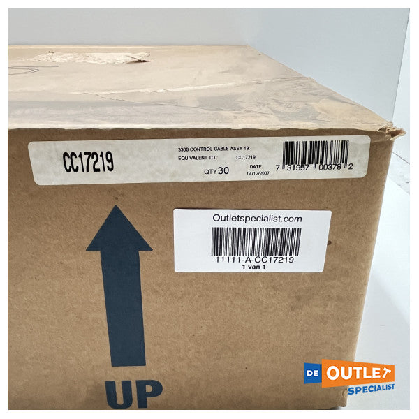 テレフレックス 3300 エンジン・コントロール・ケーブル・アッシー 19フィート- CC17219