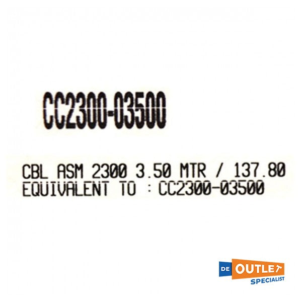 Teleflex 33C Universal steering cable/gas cable 3.5 meters black - CC2300-03500