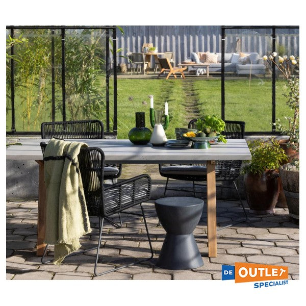 Exotan Grace spisebordsstol antracit med reb