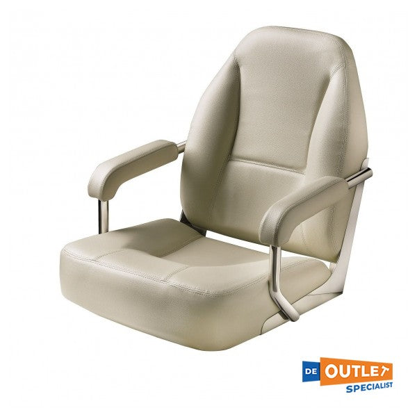 Шкіряне кермо Vetus Master біле - CHFASW