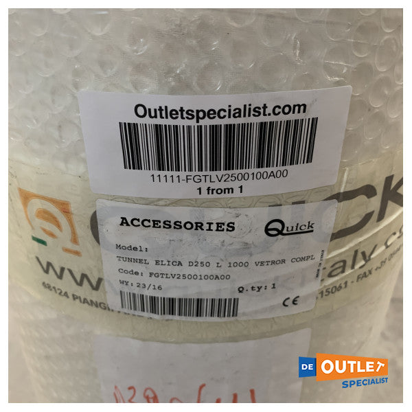 Швидкознімний тунель зі склопластику D250 мм - L1000 мм - FGTLV2500100A00 - FGTLV2500100A00