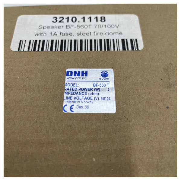 Altifalante DNH BF-560T 70/100V altifalante de teto encastrado branco