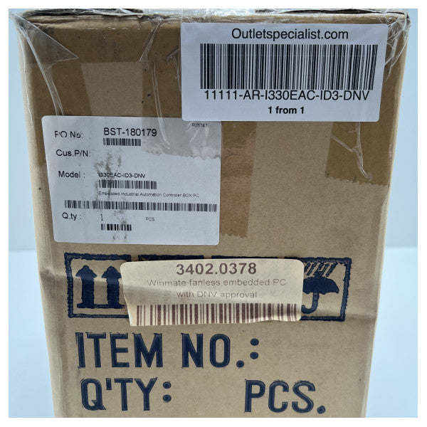 Winmate fanless embedded PC I330EAC-ID3-DNV