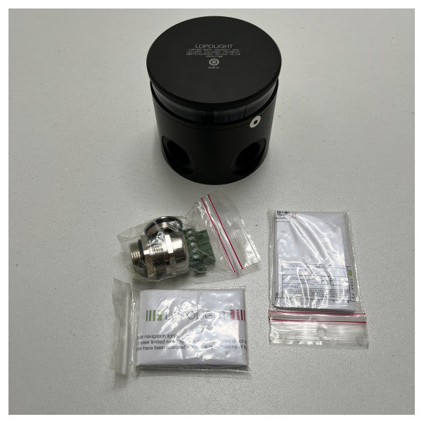 مصباح ملاحة لوبولايت المرساة الضوئي 360ø أبيض اللون أسود الغلاف - 200-012-PRO