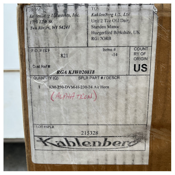 Kahlenberg professionelt marine lufthorn KM-250-DVM-H