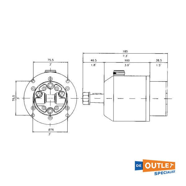 Mavimare hydraulisk rattpumpssats för dubbelstyrsystem - GE 30 DS