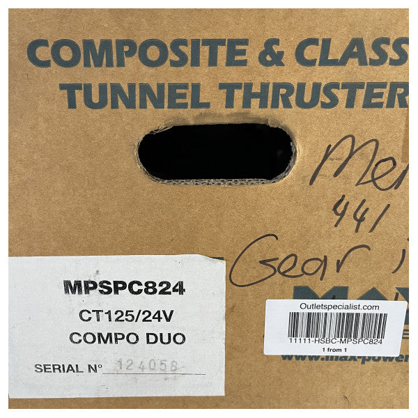 Max Power bowthruster 125 KGF 24V άγνωστη λειτουργία - CT125/24V MPSPC824