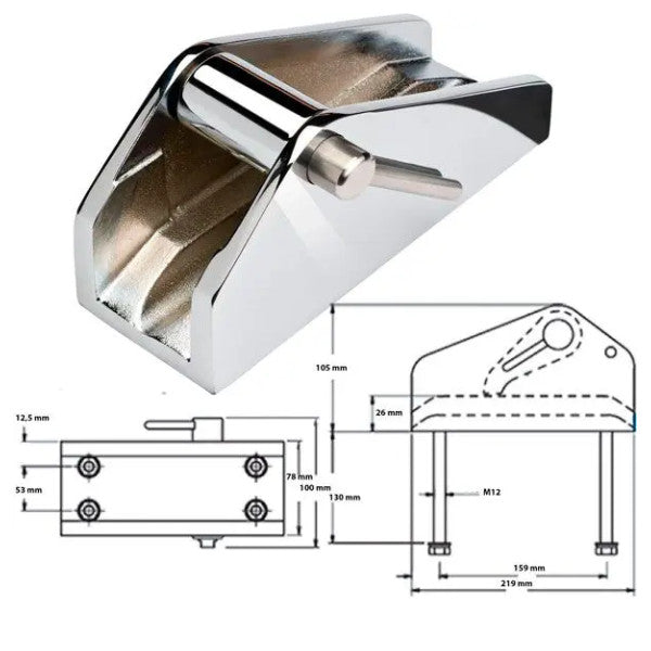 Vetus Maxwell 13 mm ステンレススチールチェーンストッパー - P104374