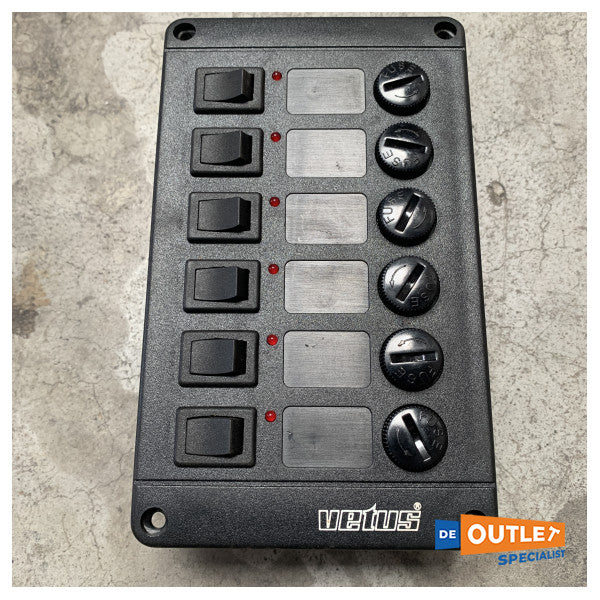 Vetus P6 6 функционален 24V превключвателен панел - P6F24