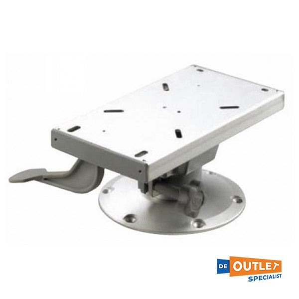 Vetus 調整可能アルミニウム製ヘルムシートベース、スライド/スイベル付き - PCS15