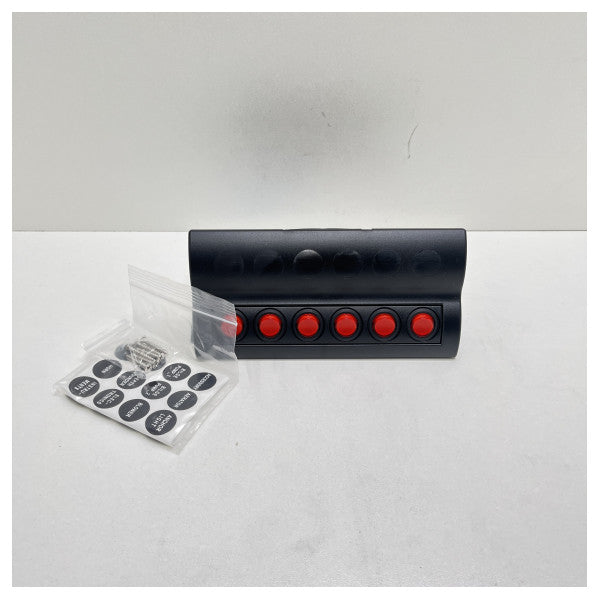 AllPA 6-darbiet Panel tal-Iswiċċ Elettriku Iswed 12v