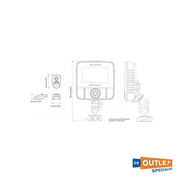 Scanstrut Dragonfly 4/5/7 mounting plate pro - RL-512