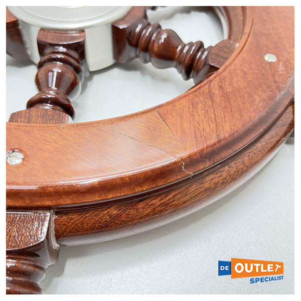 Volante Allpa in acciaio inox Tipo 3 | 60 cm in mogano