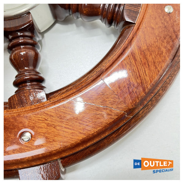 Volante Allpa in acciaio inox Tipo 3 | 60 cm in mogano