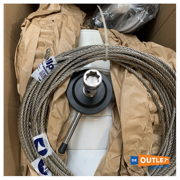 Oceanhelm Pacific beyaz direksiyon kaide sistemi kiti kablolu - SET0H06