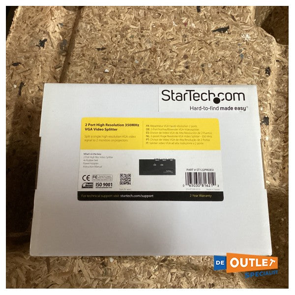 Startech 2 Port HR VGA Video splitter 1 - ST122PROEU