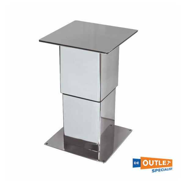 Besenzoni T277 Pedestal de mesa eléctrica em aço inoxidável quadrado 380 - 730 mm