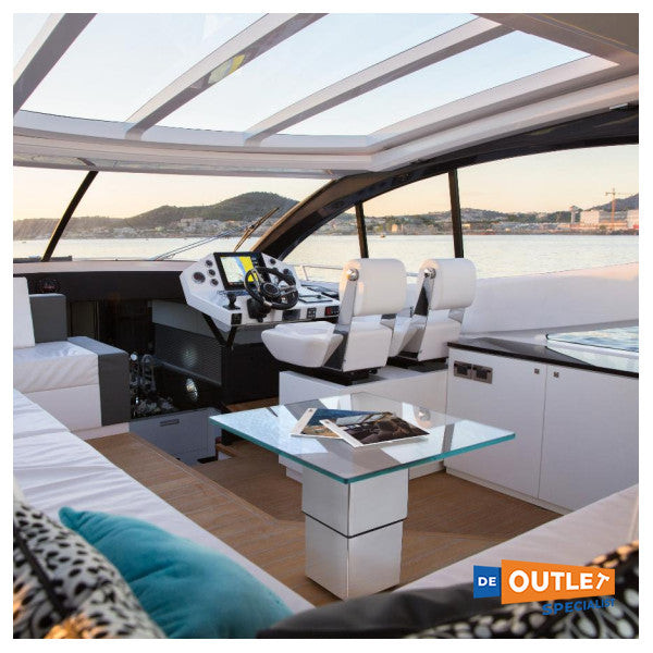 Besenzoni T277 Pedestal de mesa eléctrica em aço inoxidável quadrado 380 - 730 mm