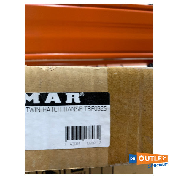 Lewmar αλουμινένια καταπακτή διπλού ανοίγματος λευκή - 30290600