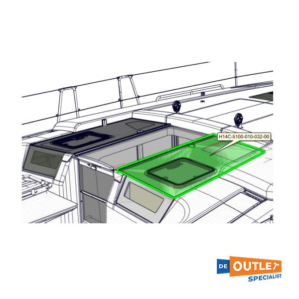 Lewmar Hanse 430 Standboard Companionway Skylight With Hatch - 79075108