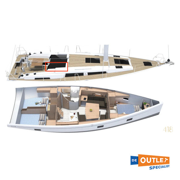 Lewmar Hanse 430 Starboard Companionway Skylight med luke - 79075108