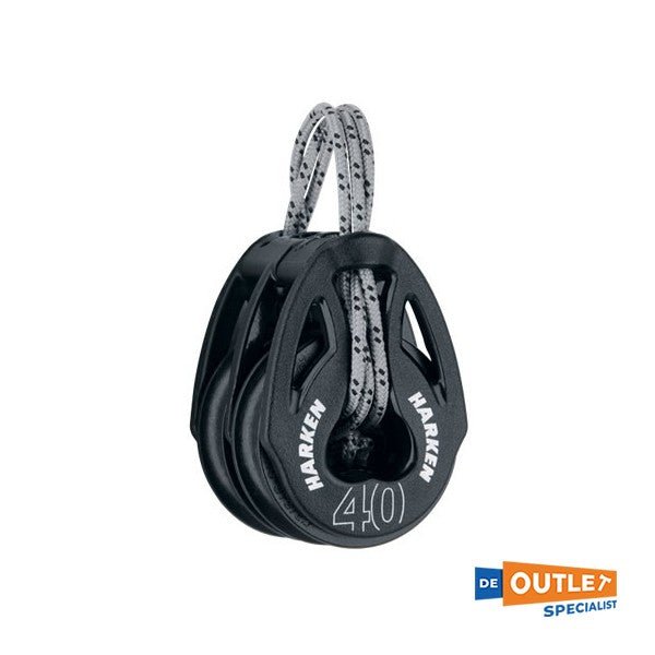 Harken Carbo T2 dubbel skiva block 40 mm - 10 mm