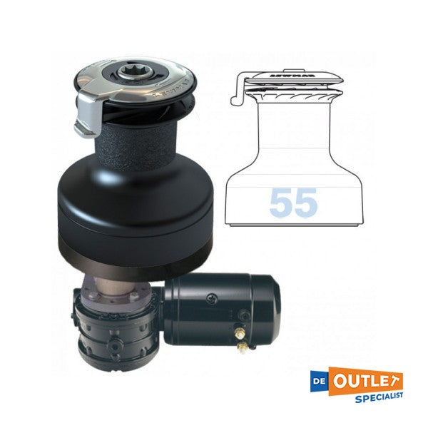 Самохідна 2-швидкісна електрична лебідка Lewmar EVO 55 чорного кольору - 49555210