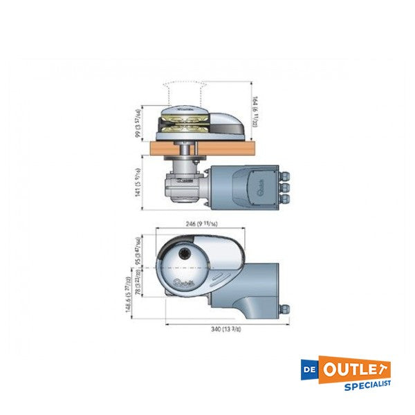 Електрична якірна лебідка Quick Prince DP3 1000W/12V/10mm