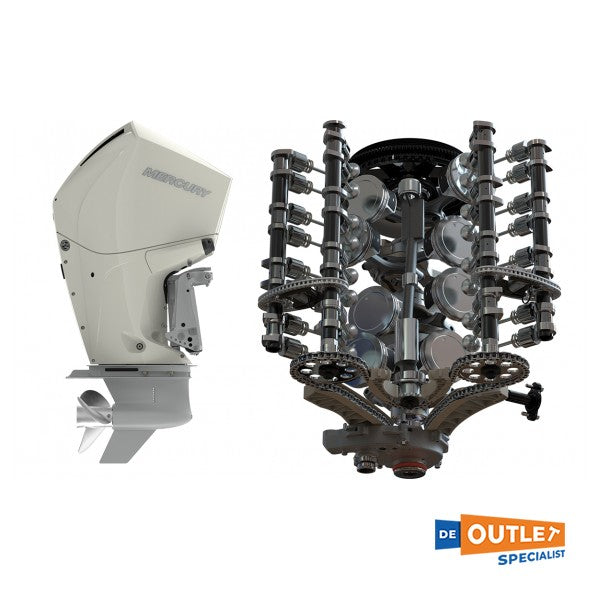 Mercury Verado V8 250 XL 250 HP Outboard Motor White