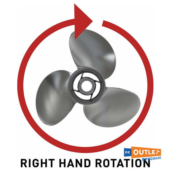 Трилопатевий гвинт Mercury Enertia з нержавіючої сталі 14.7 x 16 Pitch RH