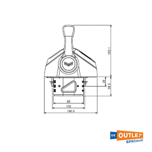 Електронна ручка дросельної заслінки Yanmar VC20 з двома двигунами - 164200-41140